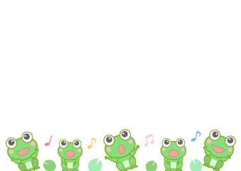 かわいいカエルのフレーム