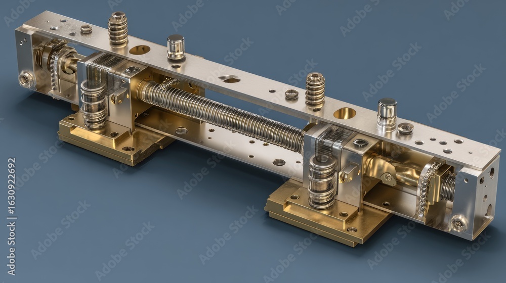Poster precision mechanical component with metallic finish and complex design for industrial applications