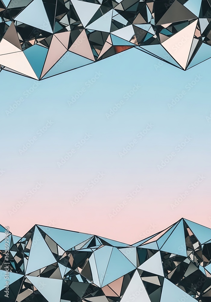 Poster abstract polygonal network with gradient background creating a modern dynamic design concept