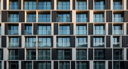 Obraz premium Front view of an apartment in the city center.