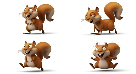 Cartoon squirrel character set images