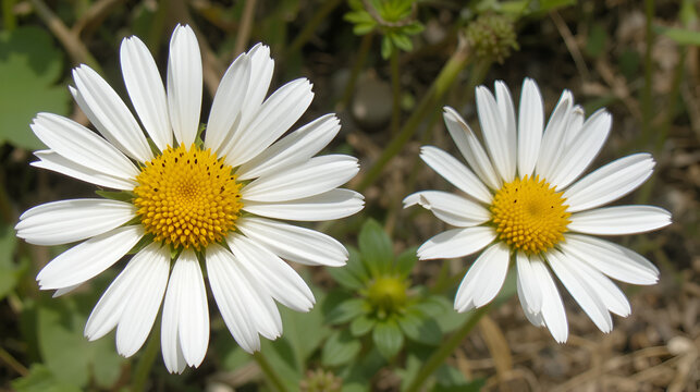 Eclipta alba (Urang-aring, false daisy, false daisy, yerba de tago, Karisalankanni, bhringraj) with natural background. this plant is a species of plant in the sunflower family.