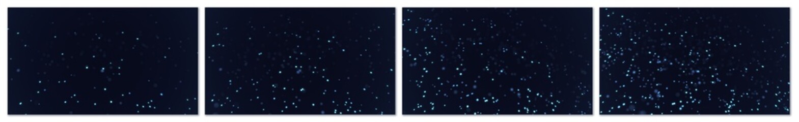 technology background set of 4 showing a dark abstract network of glowing blue particles and connecting lines, representing digital connectivity or futuristic concepts. 3D render