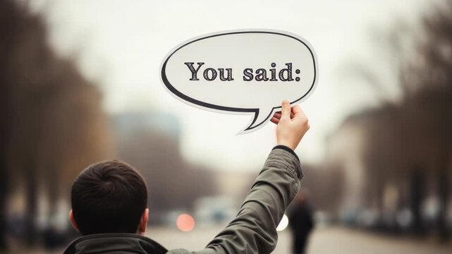 Communicating Your Words Anonymously in Public Spaces using a Sign to Express Ideas