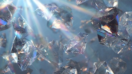 Glistening Crystal Shards Background for Stunning Designs