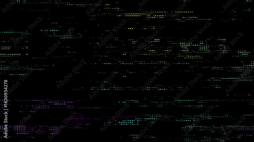 Poster a dark screen with static noise and a slight green tint