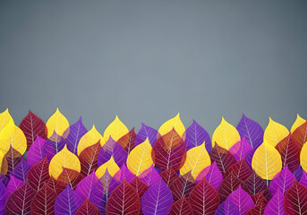 Colorful Autumn Leaves Pattern for Decorations