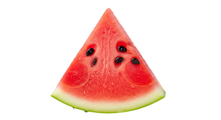 Fresh Juicy Watermelon Slice Isolated on Transparent Background Vibrant Red Fruit Healthy Summer Refreshment