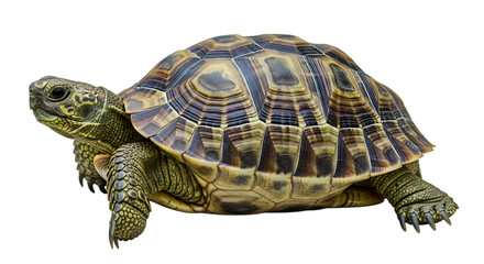 Obraz premium Detailed Tortoise Isolated on Transparent Background Capturing Slow Movement and Ancient Wisdom in Nature
