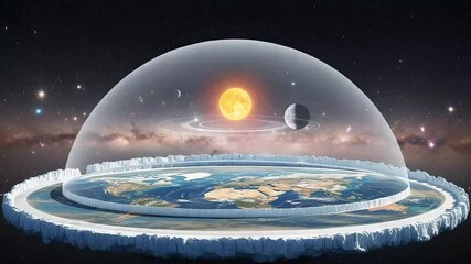 Futuristic Space Platform with Celestial Bodies Under Bubble Dome in Deep Space - Powered by Adobe