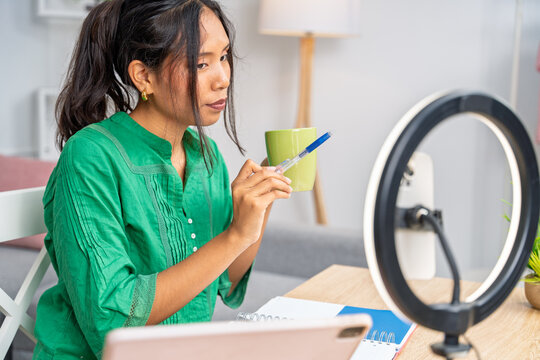 Influencer creating engaging content for social media followers - Powered by Adobe