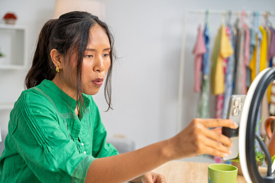 Influencer creating engaging content for social media followers