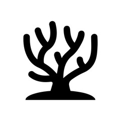 coral nature glyph icon