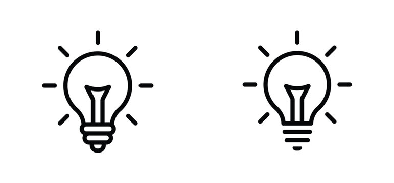 Lightbulb icon. Bulb lamp icons set vector. Idea symbol vector