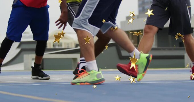 After sprinting, neon-shod dribbler executing between-legs dribble to evade defenders, passing ball