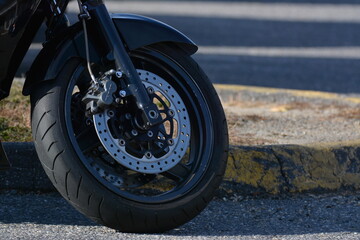 Sports Bike wheel, an abstract piece of automobile technology