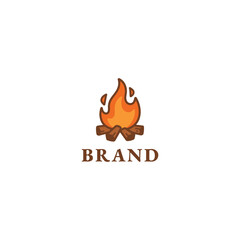 fire logo design vector artwork illustration