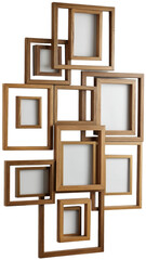 Unique Modern Wooden Frame Display for Home or Office Decoration