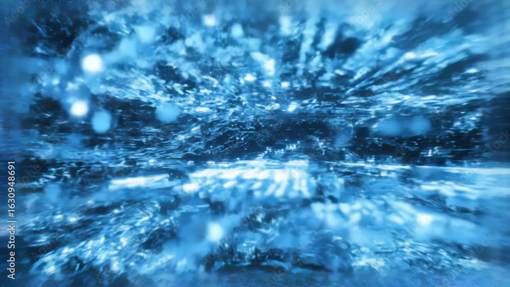 Poster animated brain with neural network connections in vibrant blue against a dark background.