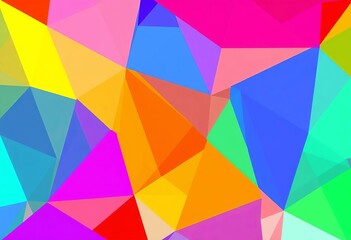 Abstract geometric shapes blend seamlessly, creating a vibrant, multicolored gradient effect,  wallpaper,  element