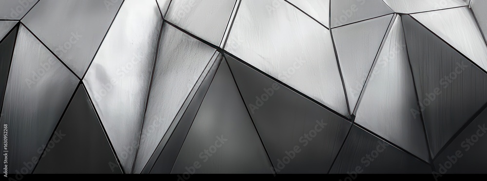 Aufkleber abstract geometric pattern featuring triangles and angles with light and shadow detailing