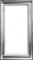 Elegant Silver Frame with Blank Space for Artwork or Photos