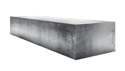 Rectangular concrete block against a black background.