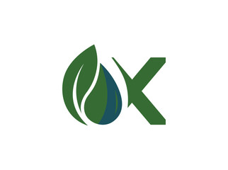 Modern agriculture logo featuring a stylized green leaf and field lines forming a circular shape. Represents sustainable farming, organic food, and eco-friendly practices. Perfect for agribusiness,  X