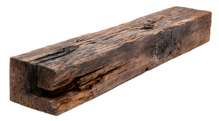 Fototapeta premium Aged wooden beam with a rustic texture.