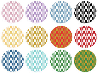 Pattern6-Yagasuri-Japanese arrow feather pattern -all-set