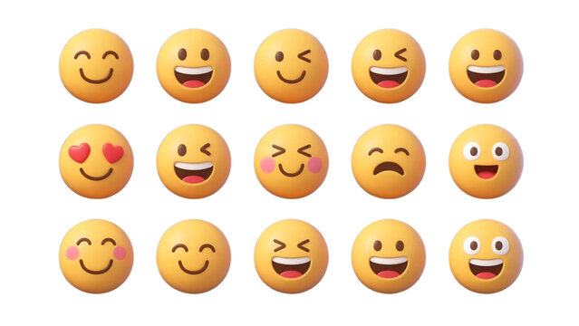 set of vector smileys