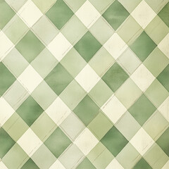 green plaid fabric texture