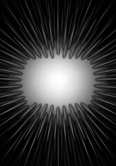 Radiating Linear Elements in Monochrome Tones, Abstract Composition Visual Design