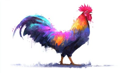 Vibrant rooster illustration