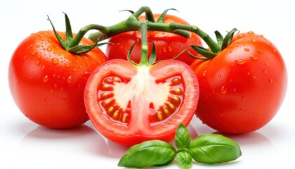 Harvesting juicy red tomatoes garden food photography bright environment close-up view fresh produce concept