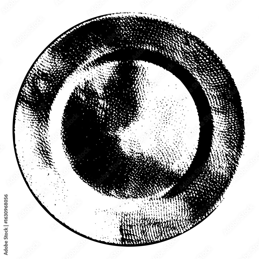 Poster vector abstract spiral with central void.