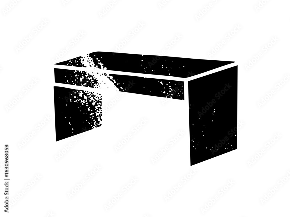 Poster vector abstract geometric box with fragmented edges .