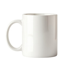 Blank Ceramic Coffee Mug Isolated on White Background for Mockups