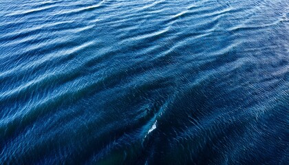 vertical dark blue water surface with ripples background top view