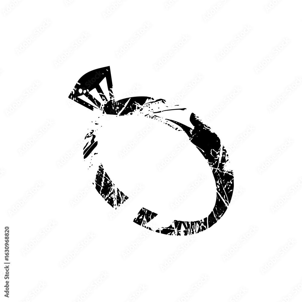 Poster vector abstract vector of a stylized pouch with drawstring.