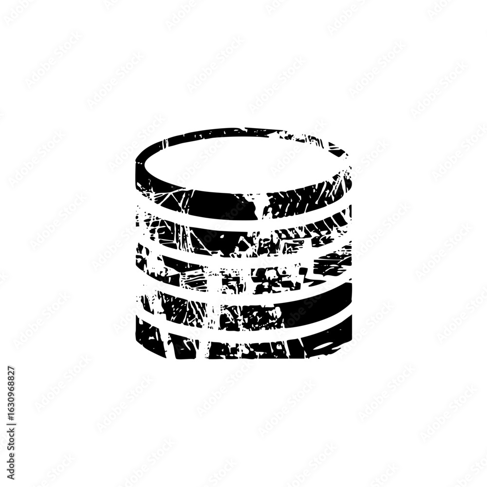 Poster vector abstract cylindrical database with layered lines.