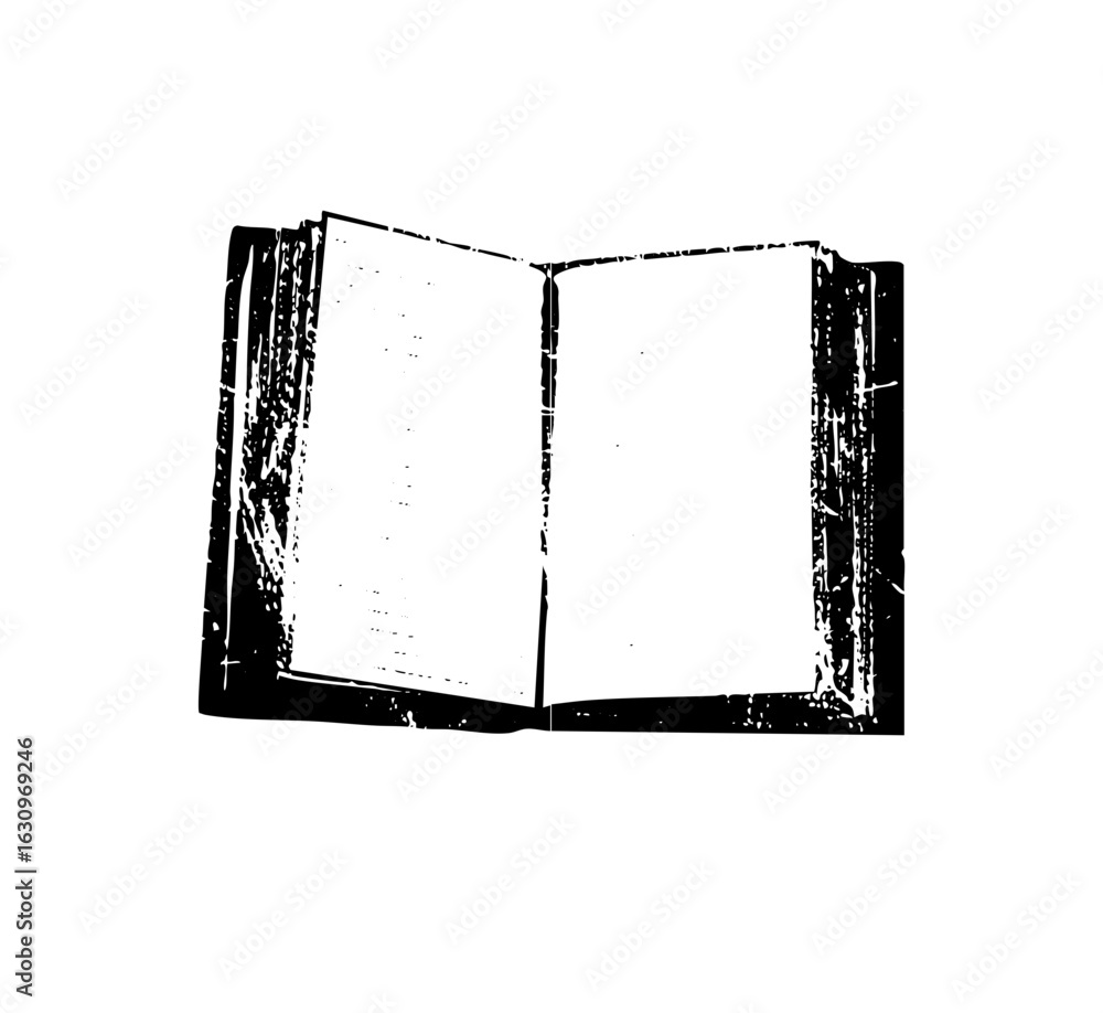 Poster vector open book with blank pages