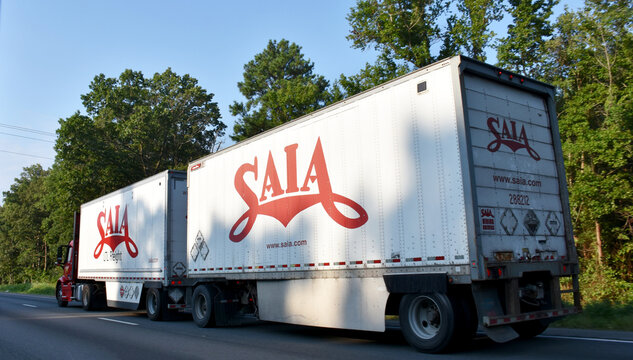 Saia LTL Freight Company Truck, Virginia, USA