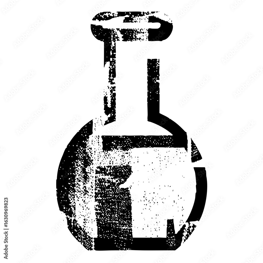Poster vector distressed flask combines with letterform .