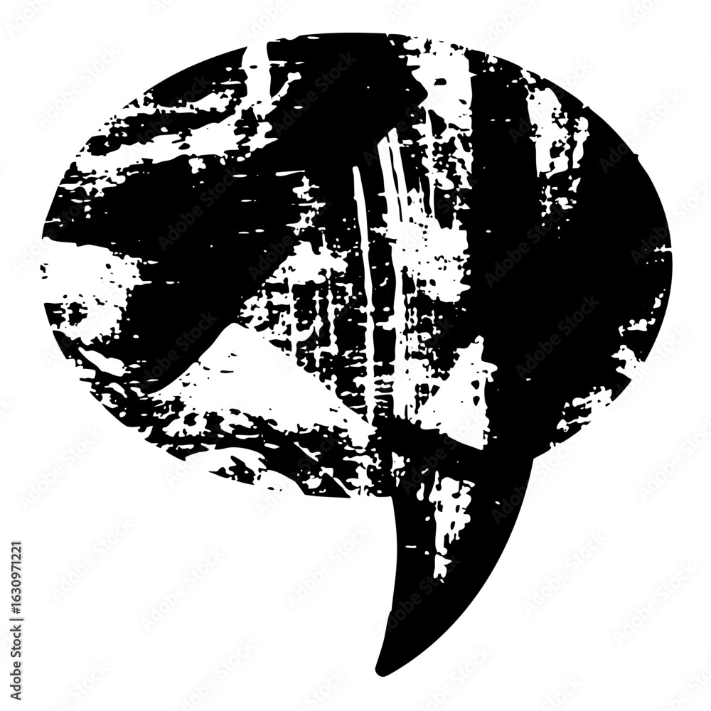 Poster vector distressed skull emblem with sharp edges and textured surface.