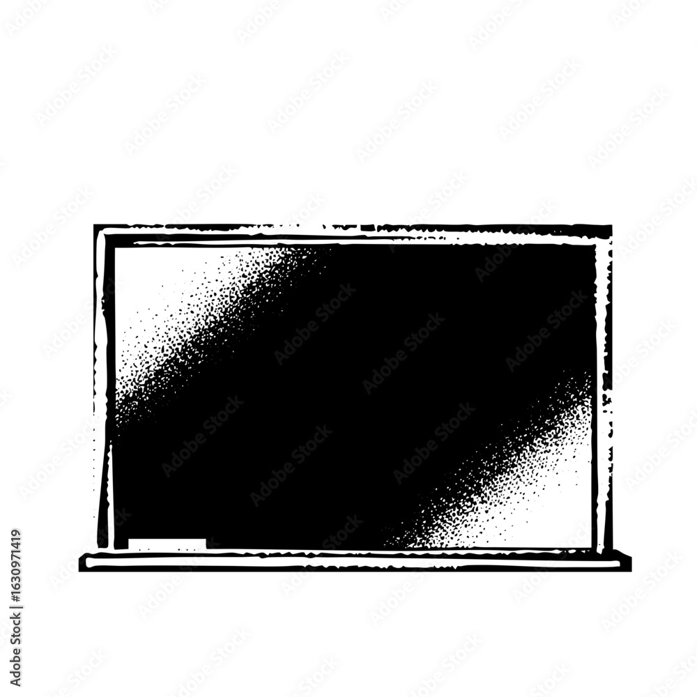 Poster vector minimalist chalkboard with textured edges.
