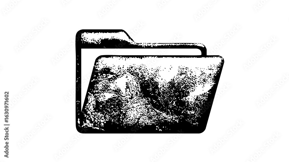 Poster vector detailed folder with textured fill.