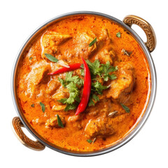 Creamy and Spicy Chicken Curry with Herbs and Red Peppers