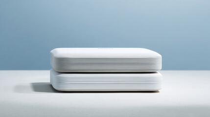 photorealistic ultraminimalist composition featuring stylized book placed centrally against clean soft grayblue