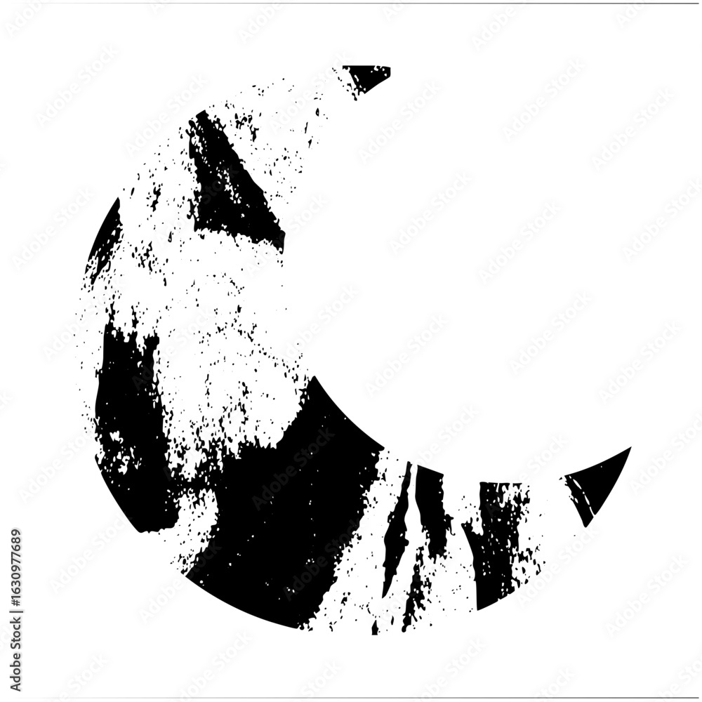 Poster vector abstract shape with distressed texture creates a dynamic element.